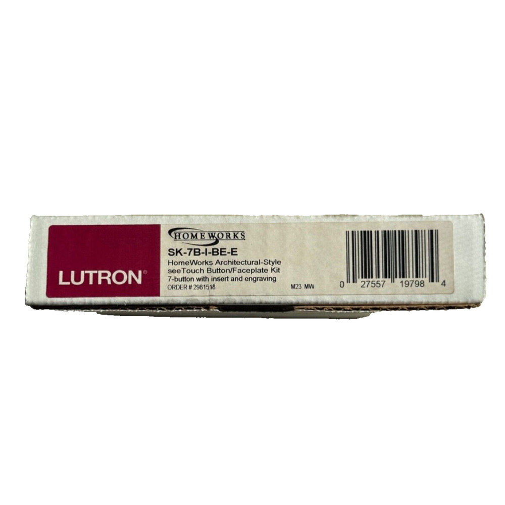Lutron Homeworks SK-7B-I-BE-E Faceplate Button Kit New In Box - Picture 7 of 9
